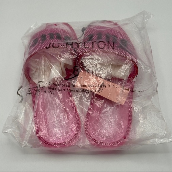 Juicy Couture Slides Women’s 8 Pink Rhinestone Logo Sandals New Without Box - Picture 3 of 6